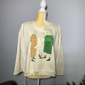 ZARA  COMBINATION SWEATER SIZE XL